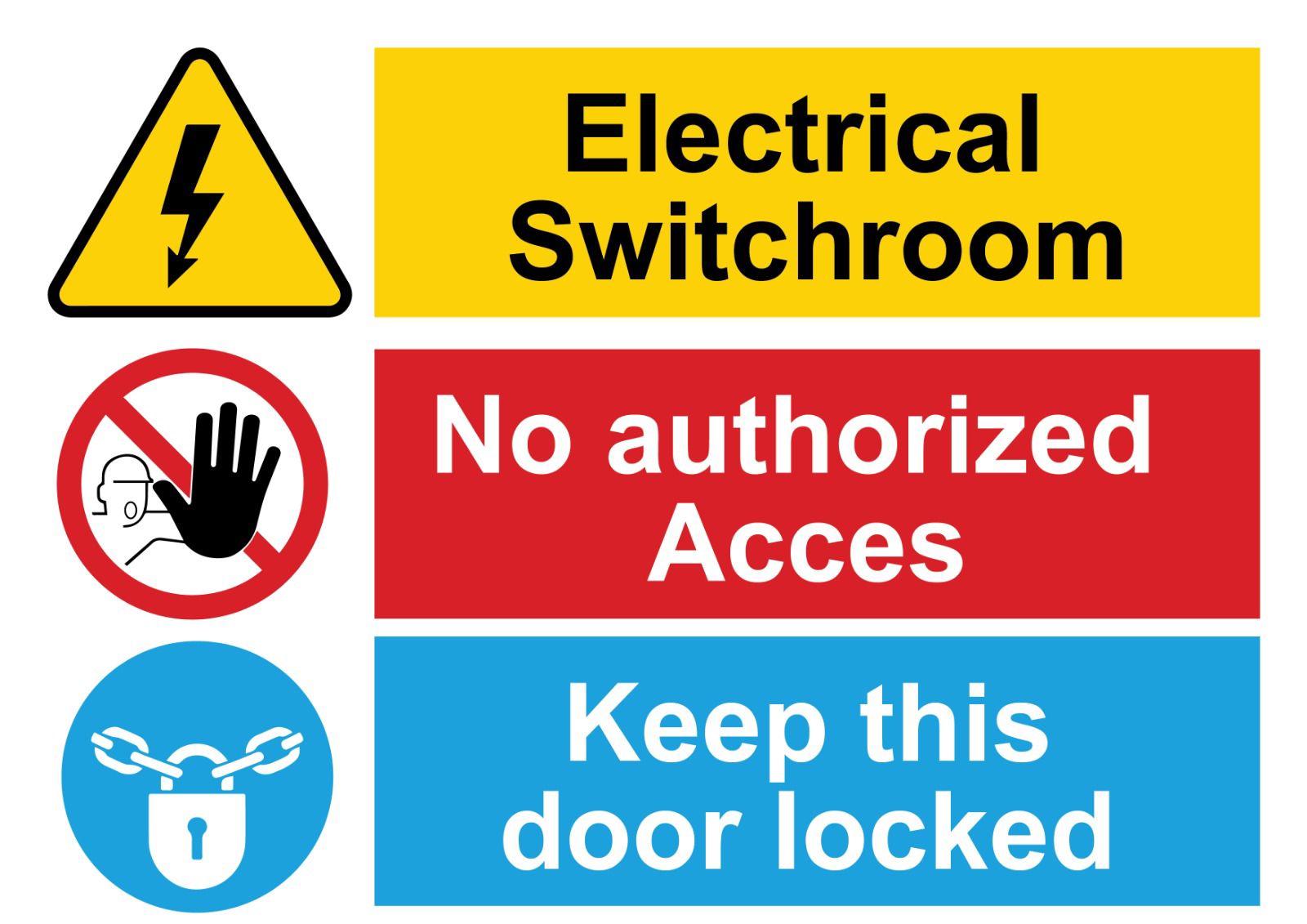 Electrical switchroom sign